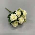 Artificial Peony Bush, 6 Blooms, 13" Tall, Lifelike Faux Peonies for Bouquets, Home Decor, Wedding Arrangements, Vase Fillers