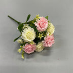 Artificial Peony Bush, 6 Blooms, 13" Tall, Lifelike Faux Peonies for Bouquets, Home Decor, Wedding Arrangements, Vase Fillers