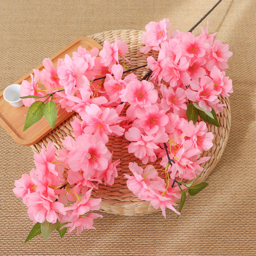 39" Artificial Silk Cherry Blossom Branch, Perfect for Weddings & Home Decor