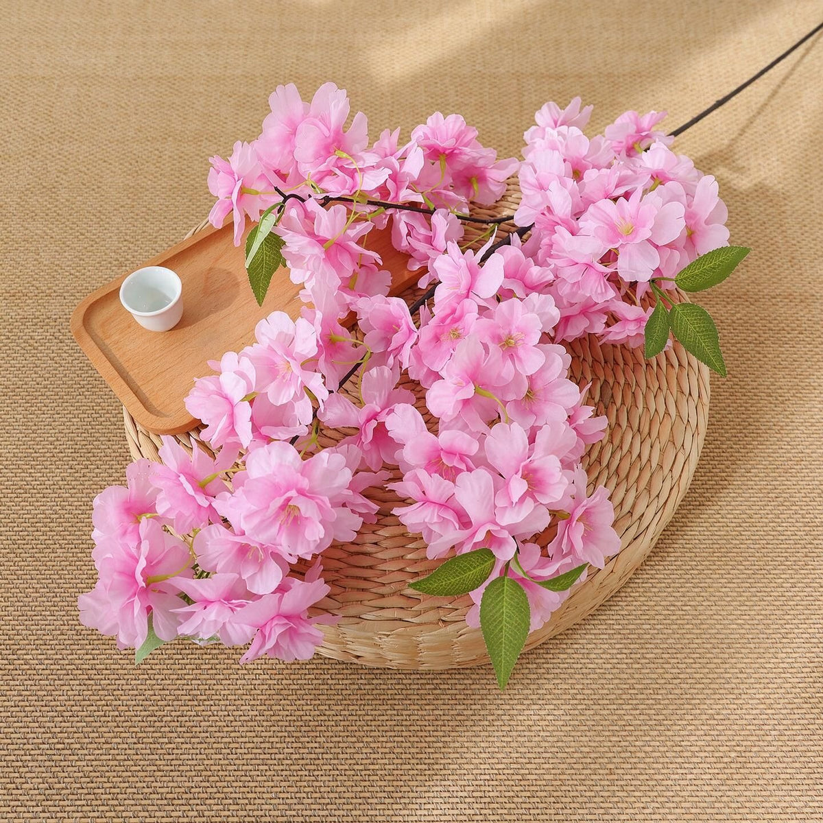 39" Artificial Silk Cherry Blossom Branch, Perfect for Weddings & Home Decor