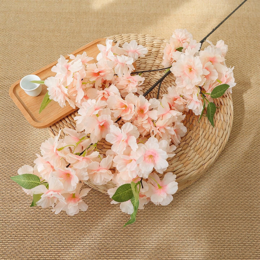 39" Artificial Silk Cherry Blossom Branch, Perfect for Weddings & Home Decor