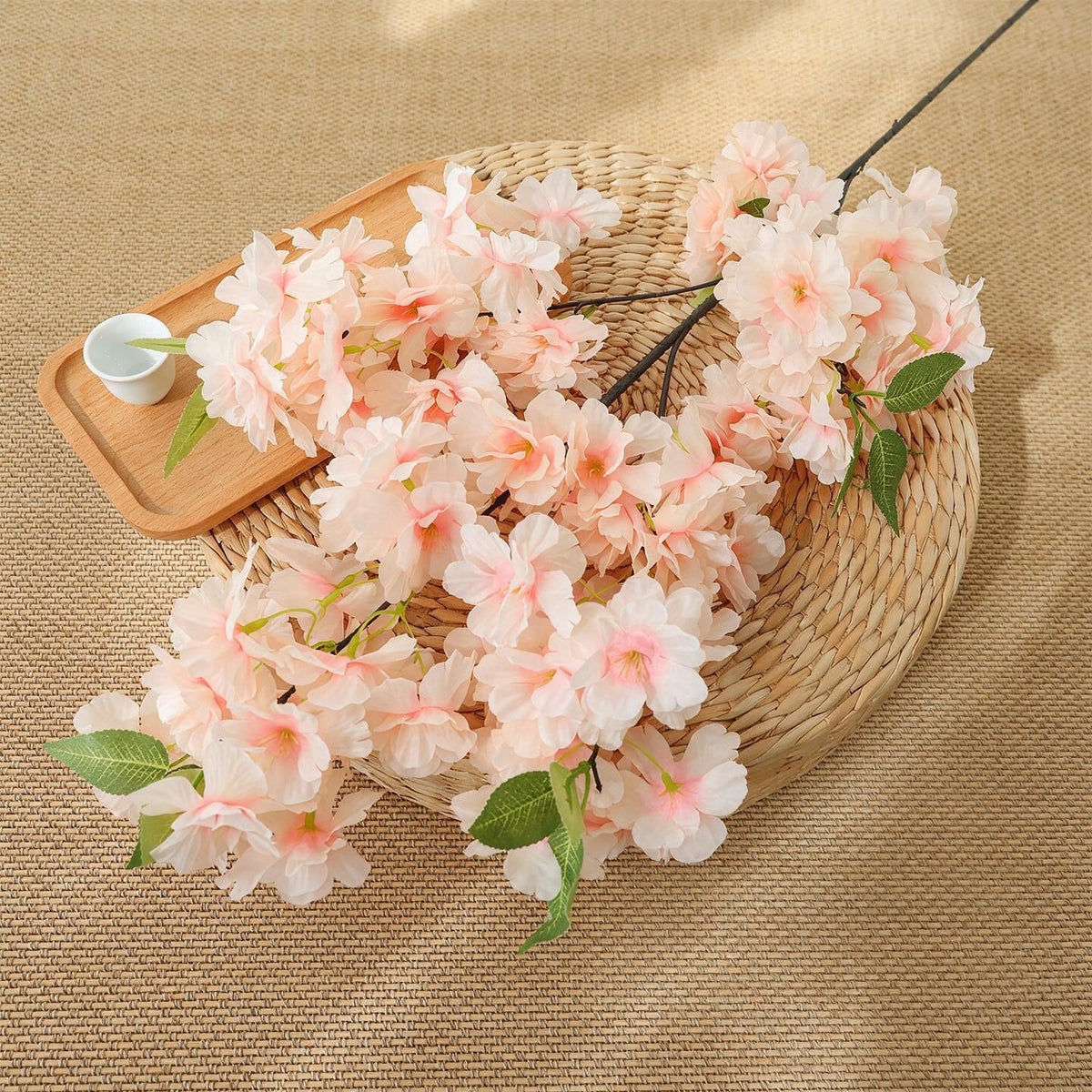 39" Artificial Silk Cherry Blossom Branch, Perfect for Weddings & Home Decor