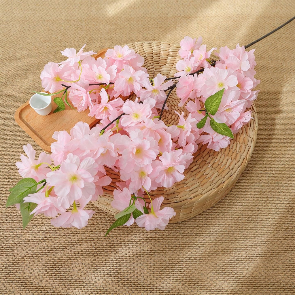 39" Artificial Silk Cherry Blossom Branch, Perfect for Weddings & Home Decor