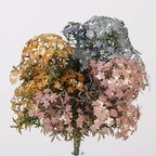 Artificial Chrysanthemum Bush, 7 Blooms, 12" Tall, Realistic Silk Flowers for Home Decor, Vase Arrangements