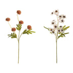 Artificial Dandelion and Plum Blossom Bouquet, 23" Silk Flower Arrangement for Home Decor, Weddings, and Events