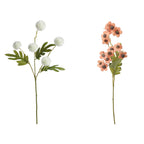 Artificial Dandelion and Plum Blossom Bouquet, 23" Silk Flower Arrangement for Home Decor, Weddings, and Events