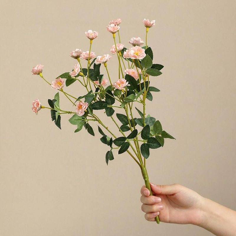 Artificial Rose Bouquet, Silk Flower Arrangement for Weddings, Home Decor, and Events, 15" Height