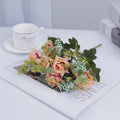 Mixed Rose Bush, 20" Silk Floral Arrangement, Modern Home Decor, Wedding Bouquet, Hotel Centerpiece