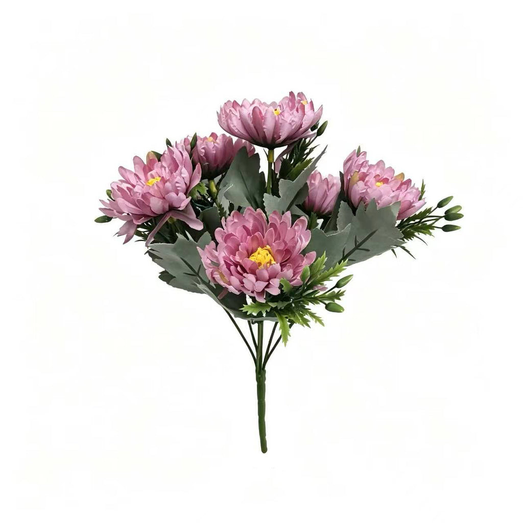 6-Stem Artificial Cockscomb Flower Bouquet, 13" Height, Silk Material, Retro Country Style, Indoor Outdoor Décor
