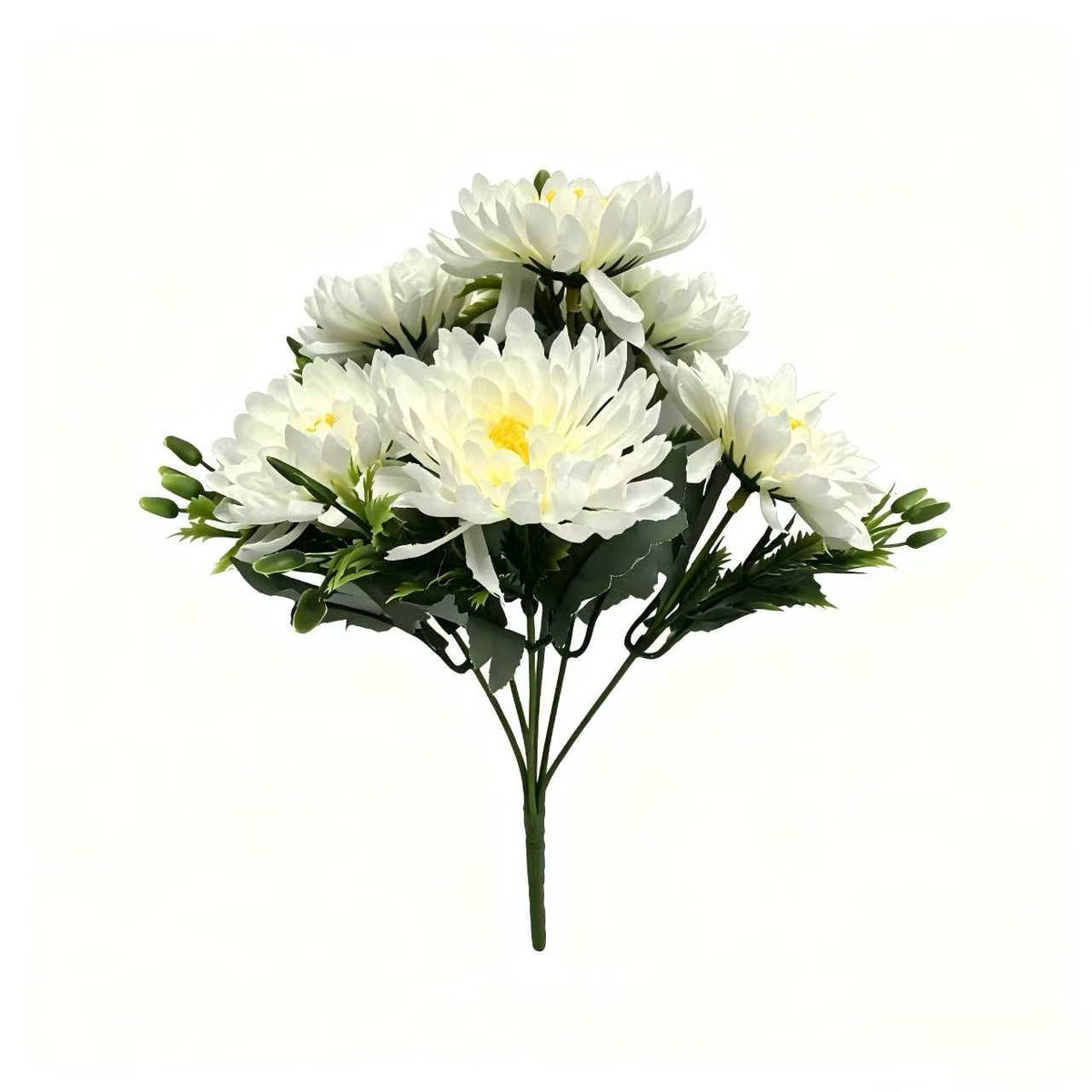 6-Stem Artificial Cockscomb Flower Bouquet, 13" Height, Silk Material, Retro Country Style, Indoor Outdoor Décor