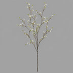 Artificial Wintersweet Stem, Single Branch with 88 Blooms, 43" PU Faux Floral Arrangement for Modern Home, Hotel & Window Display