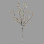 Artificial Wintersweet Stem, Single Branch with 88 Blooms, 43" PU Faux Floral Arrangement for Modern Home, Hotel & Window Display