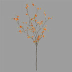 Artificial Wintersweet Stem, Single Branch with 88 Blooms, 43" PU Faux Floral Arrangement for Modern Home, Hotel & Window Display