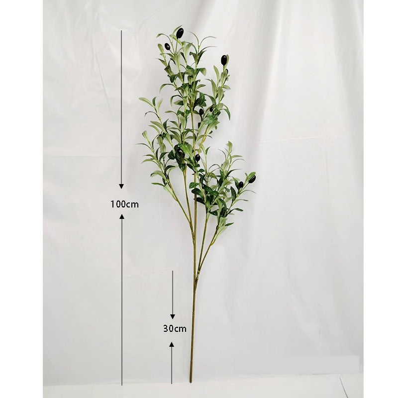 Artificial Olive Branch, Faux Olive Leaves Stems, Set of 72 Realistic Olive Leaf Stems for Home Decor, Office, Hotel, 19" Tall (No Pot Included)