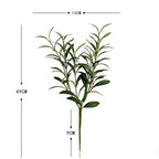Artificial Olive Branch, Faux Olive Leaves Stems, Set of 72 Realistic Olive Leaf Stems for Home Decor, Office, Hotel, 19" Tall (No Pot Included)