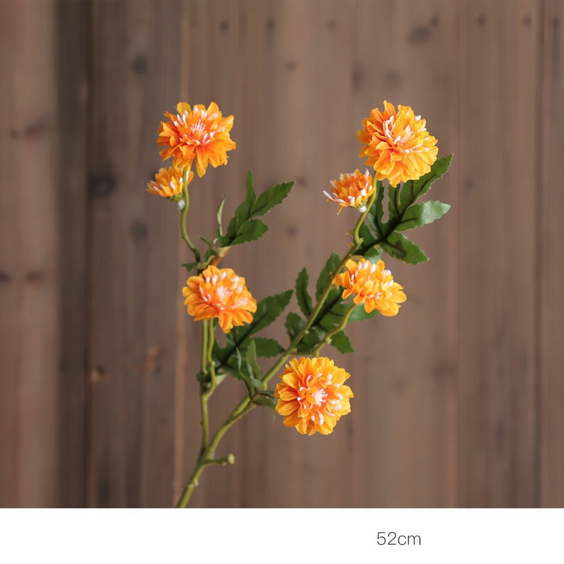 Artificial Icelandic Daisy Bush, 8-Bloom Silk Floral Arrangement for Weddings & Home Decor, 20" Tall, Rustic Outdoor/Indoor
