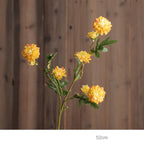 Artificial Icelandic Daisy Bush, 8-Bloom Silk Floral Arrangement for Weddings & Home Decor, 20" Tall, Rustic Outdoor/Indoor