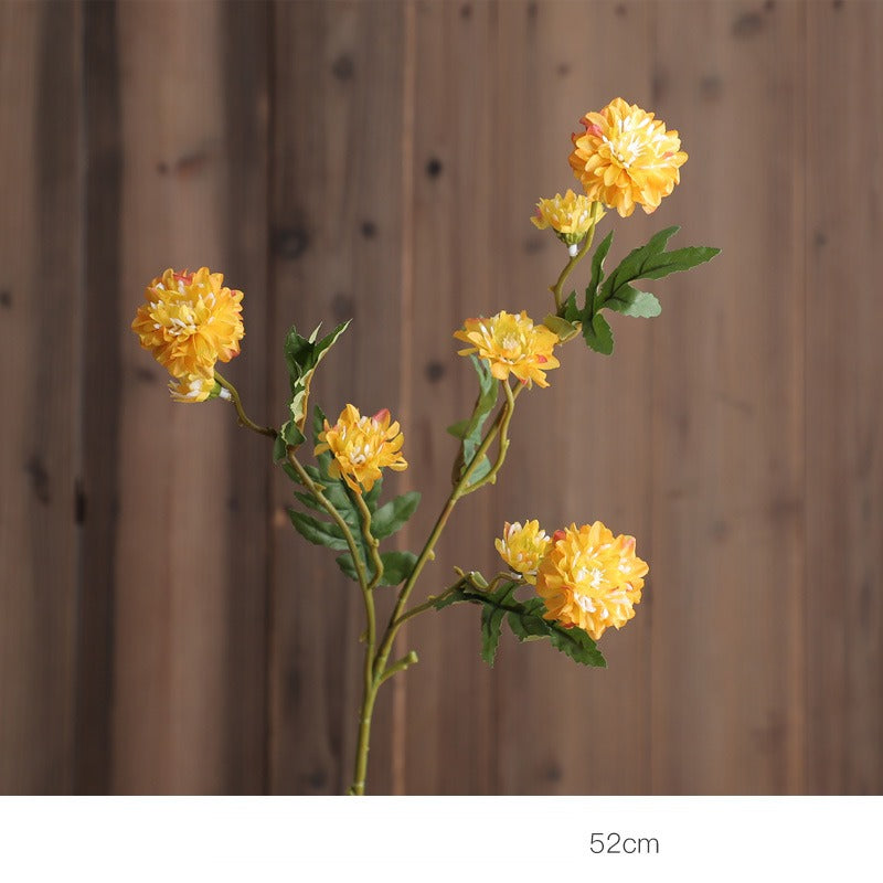 Artificial Icelandic Daisy Bush, 8-Bloom Silk Floral Arrangement for Weddings & Home Decor, 20" Tall, Rustic Outdoor/Indoor