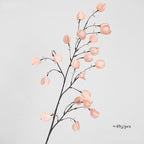 Luxury Artificial Chinese Lantern Flowers, Single Stem with 20 Blooms, 39" Tall Silk Floral Arrangement for Wedding Centerpiece, Home Decor, Office & Events