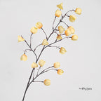 Luxury Artificial Chinese Lantern Flowers, Single Stem with 20 Blooms, 39" Tall Silk Floral Arrangement for Wedding Centerpiece, Home Decor, Office & Events