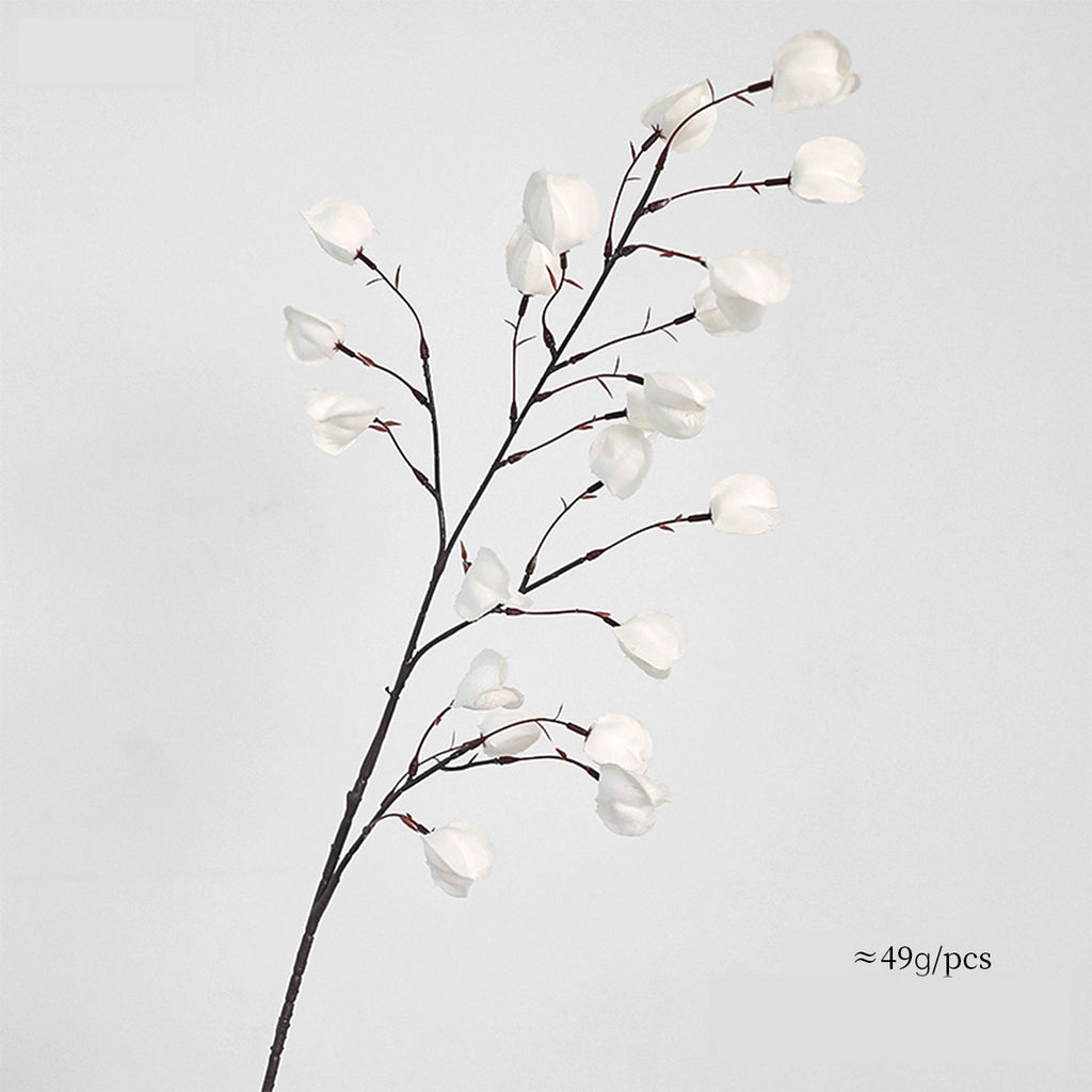 Luxury Artificial Chinese Lantern Flowers, Single Stem with 20 Blooms, 39" Tall Silk Floral Arrangement for Wedding Centerpiece, Home Decor, Office & Events