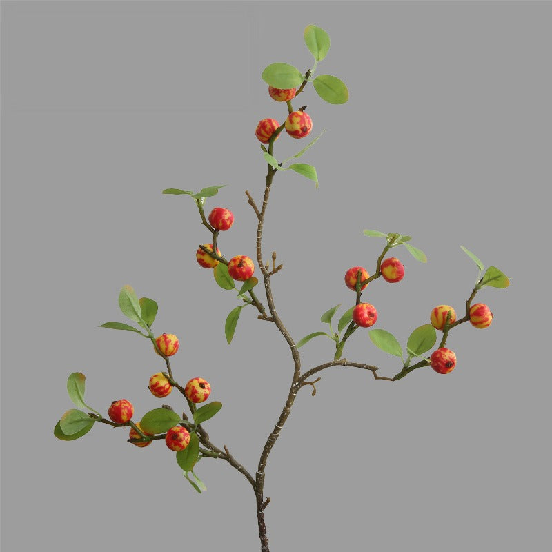Artificial Mini Apple Bouquet, 18 Stems Faux Silk Fruit Decor, 25" Rustic Home & Hotel Decor, Table Centerpiece, Window Display