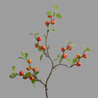 Artificial Mini Apple Bouquet, 18 Stems Faux Silk Fruit Decor, 25" Rustic Home & Hotel Decor, Table Centerpiece, Window Display