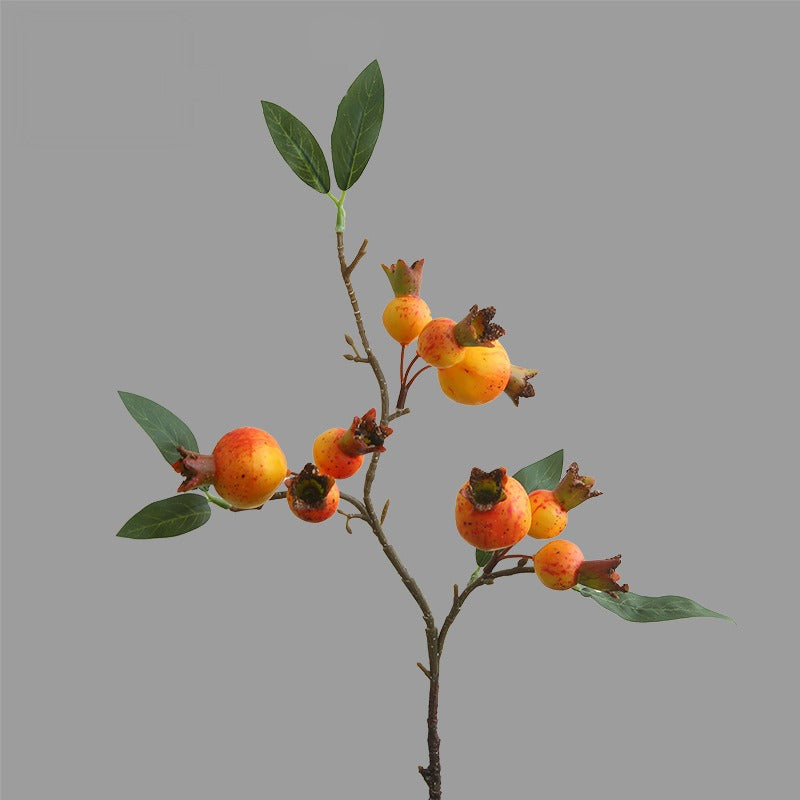 Artificial Pomegranate Bouquet, 15 Stems Silk Flower Arrangement for Home Decor, Hotel Display, Modern Farmhouse Style, 39" Tall