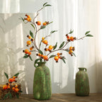 Artificial Pomegranate Bouquet, 15 Stems Silk Flower Arrangement for Home Decor, Hotel Display, Modern Farmhouse Style, 39" Tall