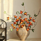 Artificial Pomegranate Bouquet, 15 Stems Silk Flower Arrangement for Home Decor, Hotel Display, Modern Farmhouse Style, 39" Tall