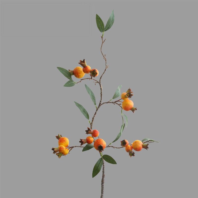 Artificial Pomegranate Bouquet, 15 Stems Silk Flower Arrangement for Home Decor, Hotel Display, Modern Farmhouse Style, 39" Tall