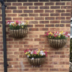 24 Bundles UV Resistant Artificial Flowers 35cm No Fade Fake Plants for Outdoor Garden, Porch & Hanging Planters