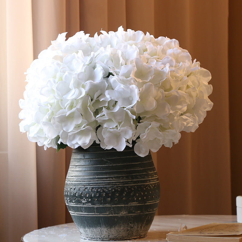 33cm Artificial Silk Hydrangea Bush - 5 Heads for Home Decor, Wedding Centerpieces