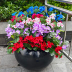 64cm UV Resistant Faux Geranium – Realistic Artificial Silk Plant, No-Fade Bush for Garden, Patio, Balcony, Porch & Indoor Home Decor