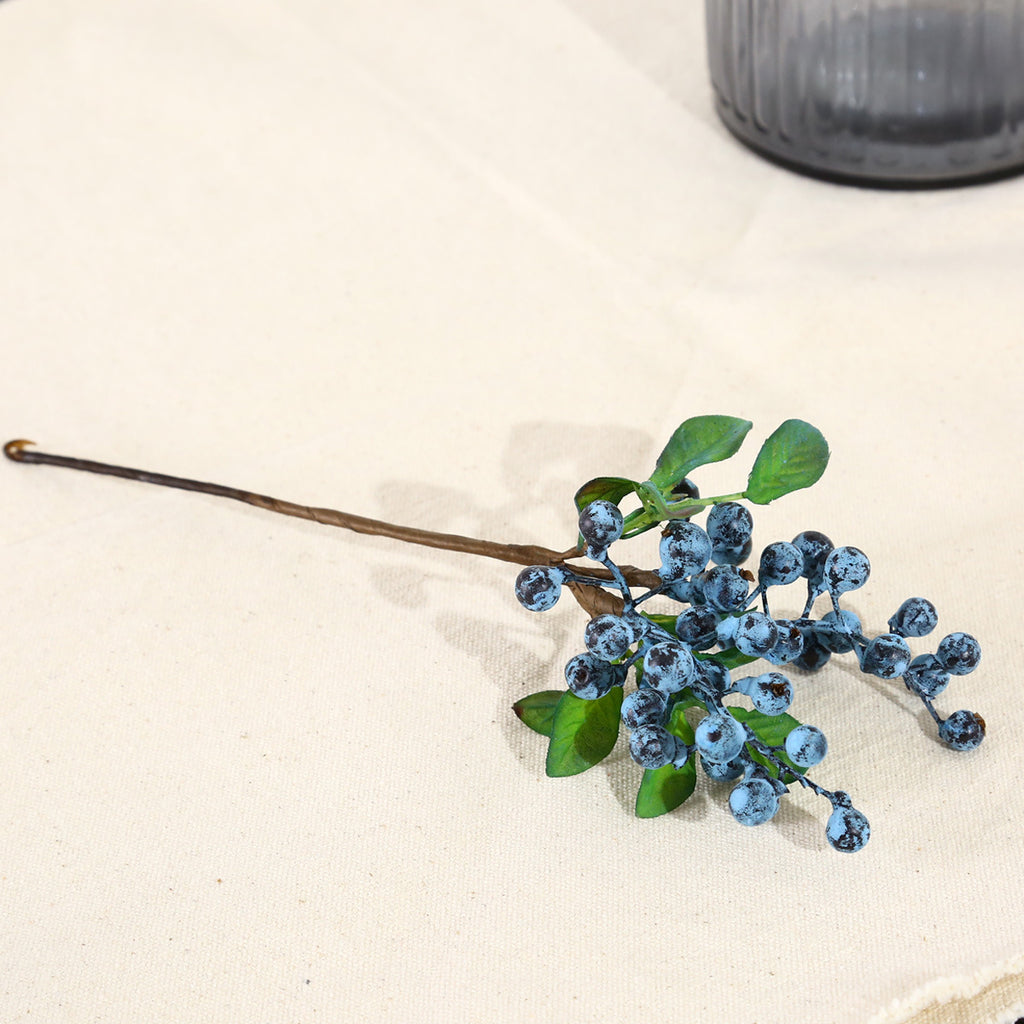 Red Berry Christmas Foam Berry Artificial Plant, Single Stem, 9", Plastic, Festive Holiday Decor, Indoor Use