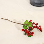 Red Berry Christmas Foam Berry Artificial Plant, Single Stem, 9", Plastic, Festive Holiday Decor, Indoor Use