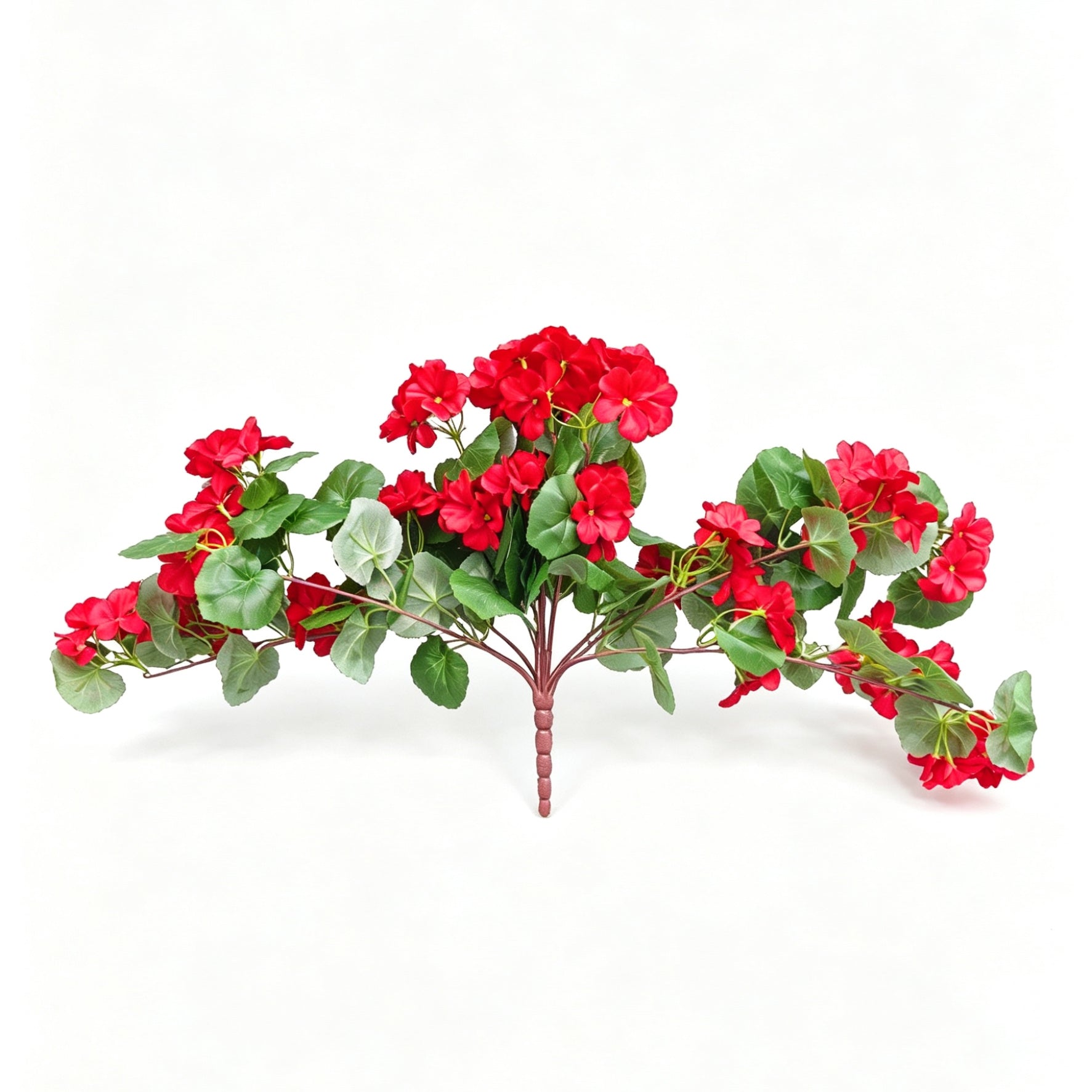 64cm UV Resistant Faux Geranium – Realistic Artificial Silk Plant, No-Fade Bush for Garden, Patio, Balcony, Porch & Indoor Home Decor