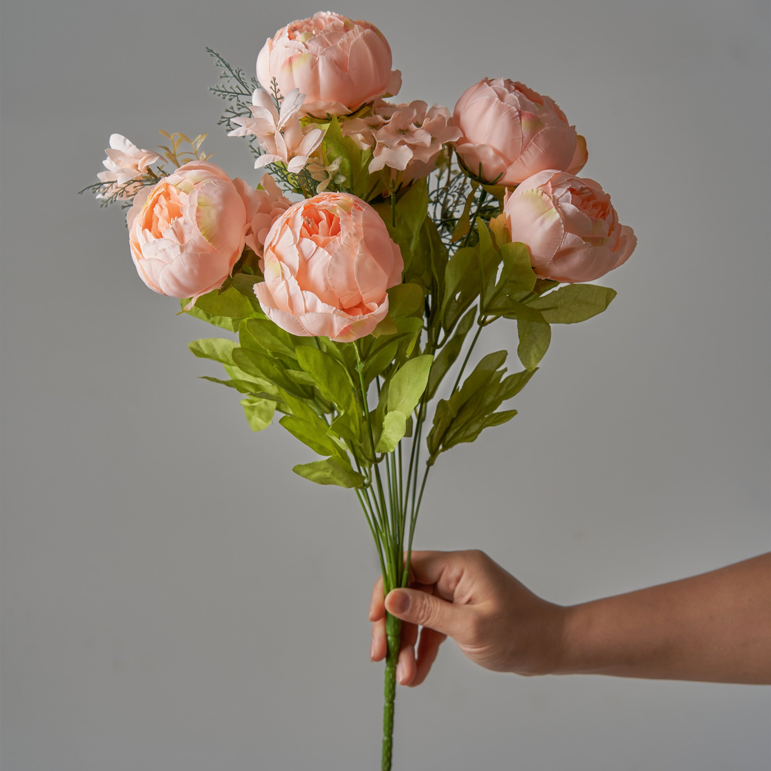 Luxury 45cm Artificial Peony Bouquet - 16 Beautiful Colour Choices