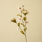 21" Artificial Daisy Bush with 8 Blooms, Silk Flower Stems for Home Decor, Modern Style