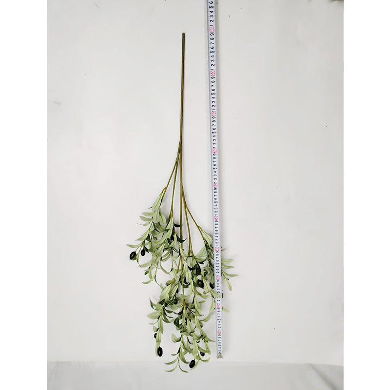 Artificial Olive Branch, Faux Olive Leaves Stems, Set of 72 Realistic Olive Leaf Stems for Home Decor, Office, Hotel, 19" Tall (No Pot Included)