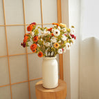 21" Artificial Daisy Bush with 8 Blooms, Silk Flower Stems for Home Decor, Modern Style