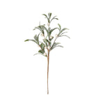 Artificial Olive Branch, Single Stem, 13", Plastic, Christmas & Holiday Decor, Wedding, Office, Indoor Use