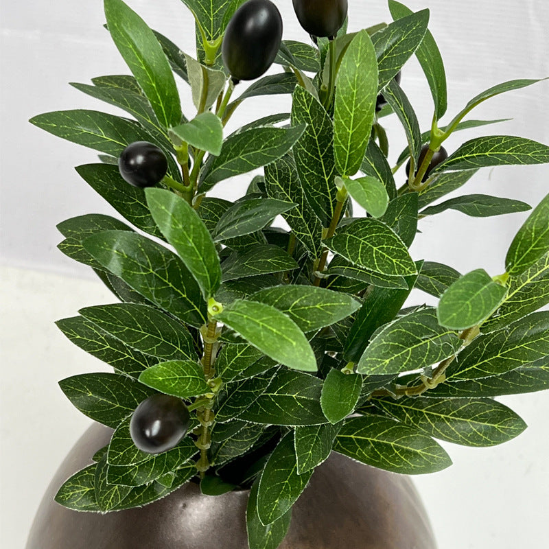 Artificial Olive Branch, Faux Olive Leaves Stems, Set of 72 Realistic Olive Leaf Stems for Home Decor, Office, Hotel, 19" Tall (No Pot Included)