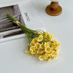 Artificial Daisy Bouquet, Silk Chamomile Flowers, Set of 6 Stems, 10", Home Decor, Indoor Arrangements