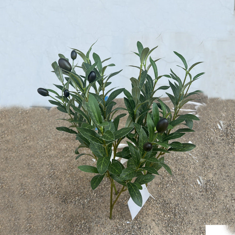 Artificial Olive Branch, Faux Olive Leaves Stems, Set of 72 Realistic Olive Leaf Stems for Home Decor, Office, Hotel, 19" Tall (No Pot Included)
