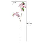Artificial Peach Blossom Branch, 32" Silk Floral Stem for Wedding Decor, Home & Outdoor Styling (Pink/White)