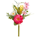 Artificial Camellia Bouquet, 18" Silk Flower Arrangement, Set of 6 Realistic Blooms for Home Decor, Table Centerpiece, Wedding, Ins Style