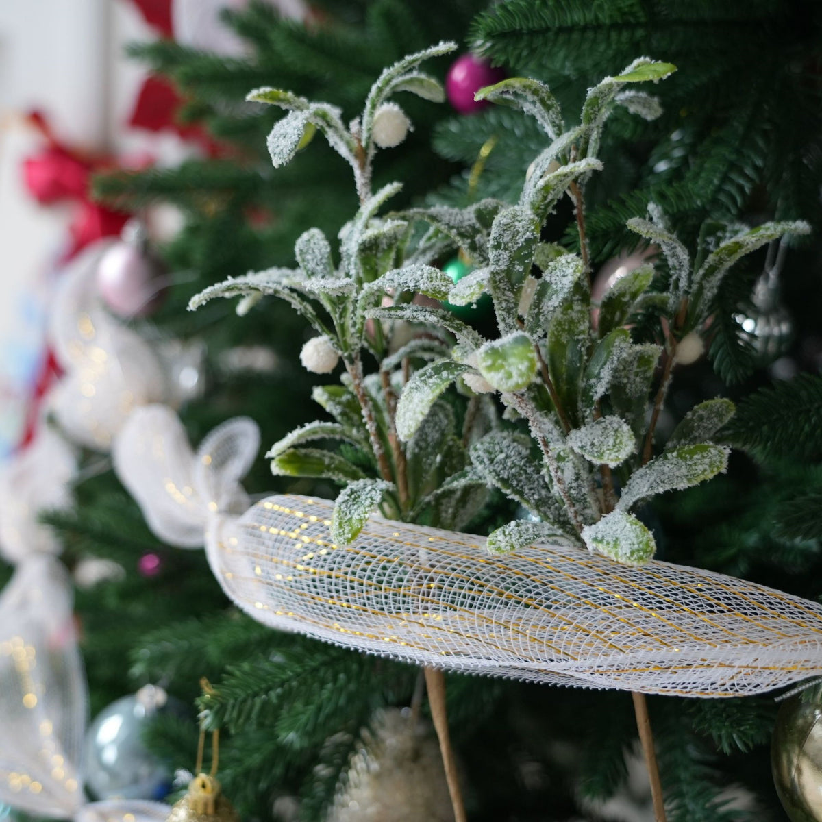 Artificial Olive Branch, Single Stem, 13", Plastic, Christmas & Holiday Decor, Wedding, Office, Indoor Use