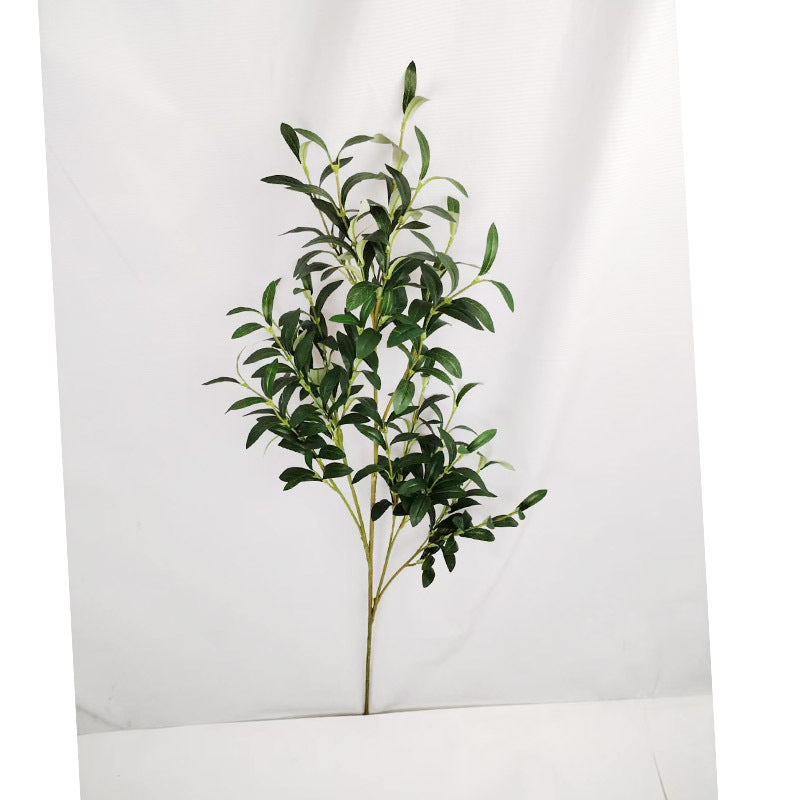Artificial Olive Branch, Faux Olive Leaves Stems, Set of 72 Realistic Olive Leaf Stems for Home Decor, Office, Hotel, 19" Tall (No Pot Included)