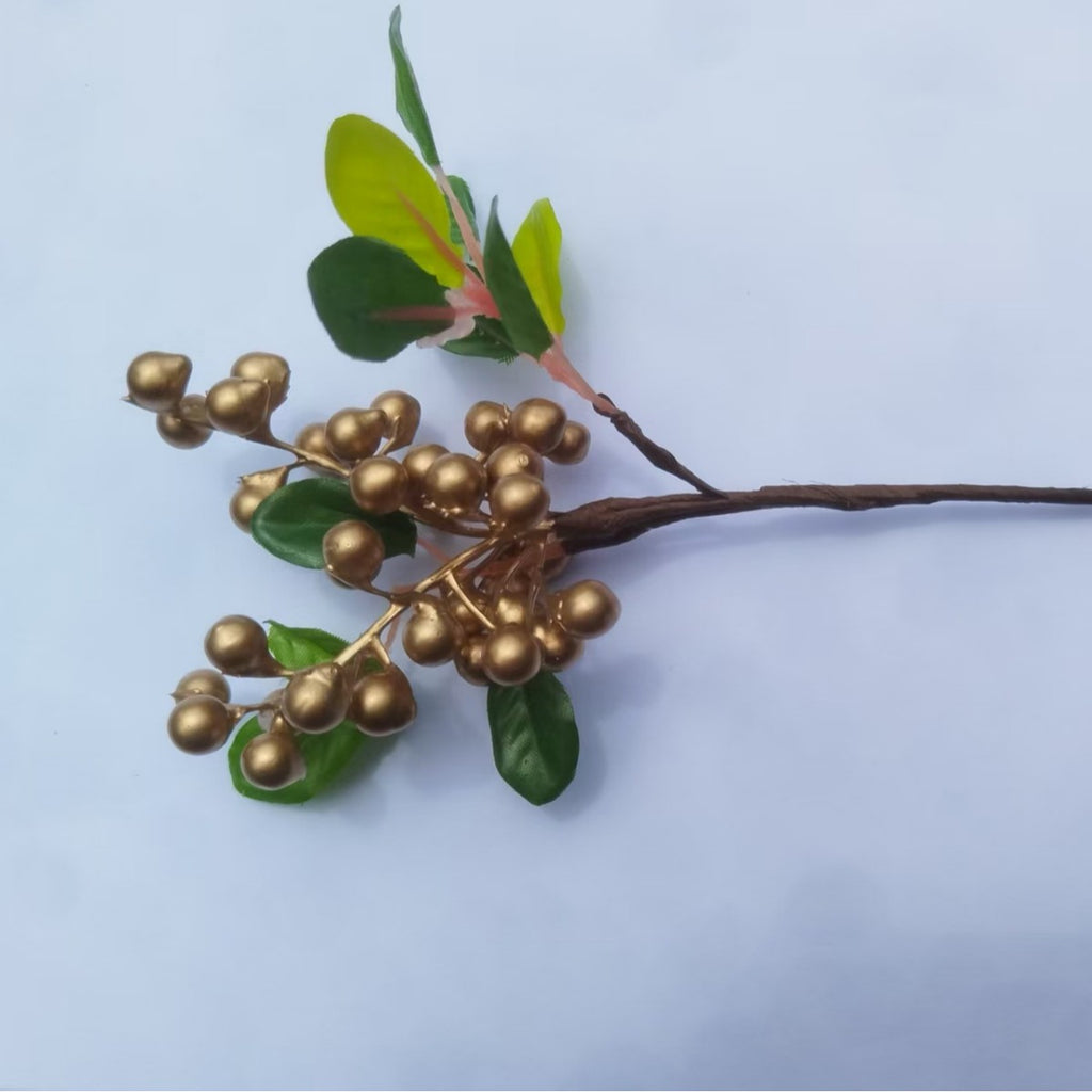 Red Berry Christmas Foam Berry Artificial Plant, Single Stem, 9", Plastic, Festive Holiday Decor, Indoor Use